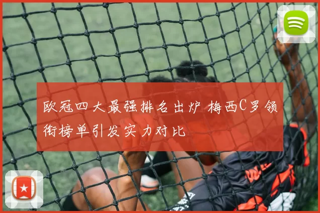 欧冠四大最强排名出炉 梅西C罗领衔榜单引发实力对比