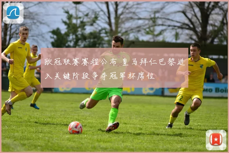 欧冠联赛赛程公布 皇马拜仁巴黎进入关键阶段争夺冠军杯席位